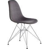 NyeKoncept Mid Century Eiffel Side Chair | Charcoal Gray/Nickel 331008EM1