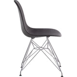 NyeKoncept Mid Century Eiffel Side Chair | Charcoal Gray/Nickel 331008EM1