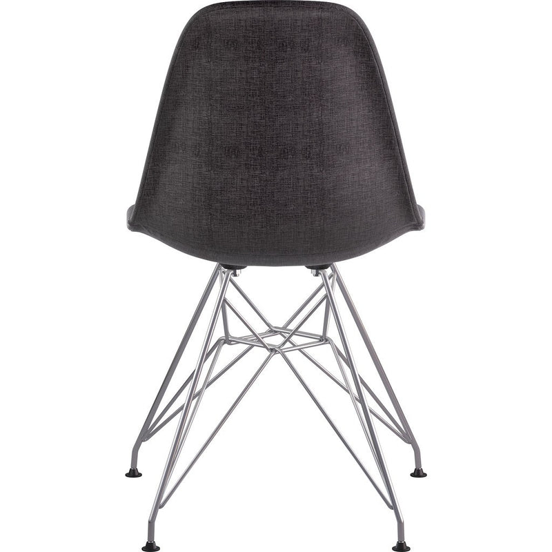 NyeKoncept Mid Century Eiffel Side Chair | Charcoal Gray/Nickel 331008EM1