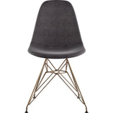 NyeKoncept Mid Century Eiffel Side Chair | Charcoal Gray/Brass 331008EM2