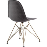 NyeKoncept Mid Century Eiffel Side Chair | Charcoal Gray/Brass 331008EM2