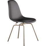 NyeKoncept Mid Century Classroom Side Chair | Milano Black/Brass 331009CL2