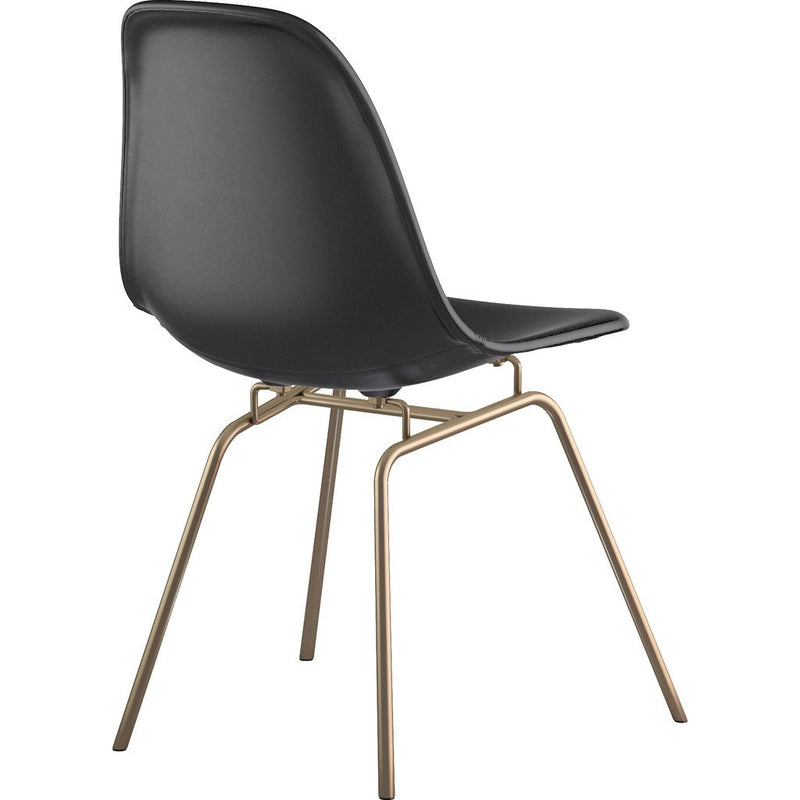 NyeKoncept Mid Century Classroom Side Chair | Milano Black/Brass 331009CL2