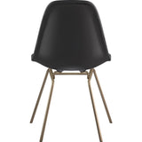 NyeKoncept Mid Century Classroom Side Chair | Milano Black/Brass 331009CL2