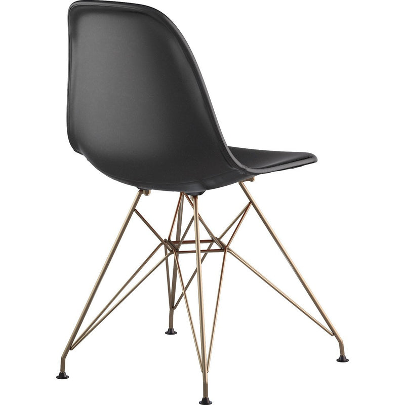 NyeKoncept Mid Century Eiffel Side Chair | Milano Black/Brass 331009EM2