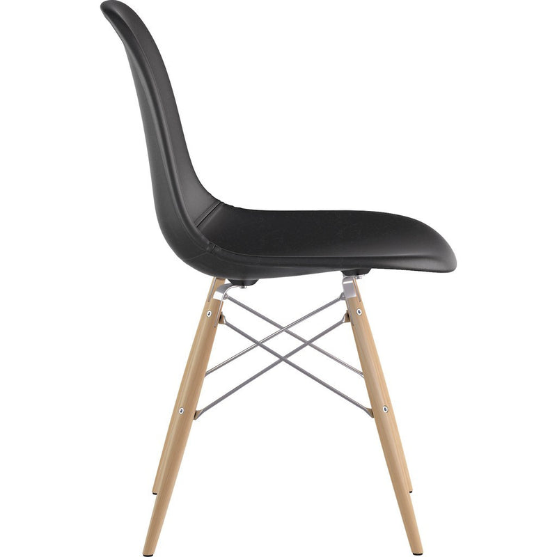 NyeKoncept Mid Century Dowel Side Chair | Milano Black/Nickel 331009EW1