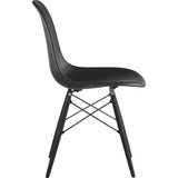 NyeKoncept Mid Century Dowel Side Chair | Milano Black/Gunmetal 331009EW3