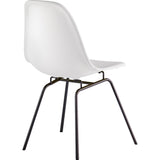 NyeKoncept Mid Century Classroom Side Chair | Milano White/Gunmetal 331010CL3