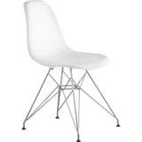 NyeKoncept Mid Century Eiffel Side Chair | Milano White/Nickel 331010EM1