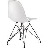 NyeKoncept Mid Century Eiffel Side Chair | Milano White/Gunmetal 331010EM3