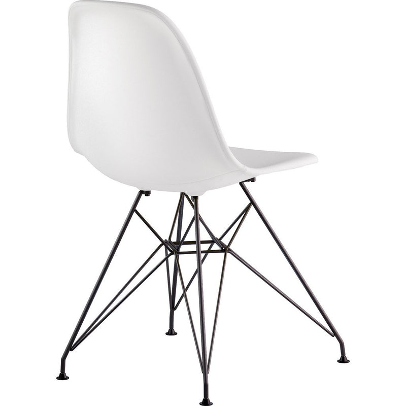 NyeKoncept Mid Century Eiffel Side Chair | Milano White/Gunmetal 331010EM3