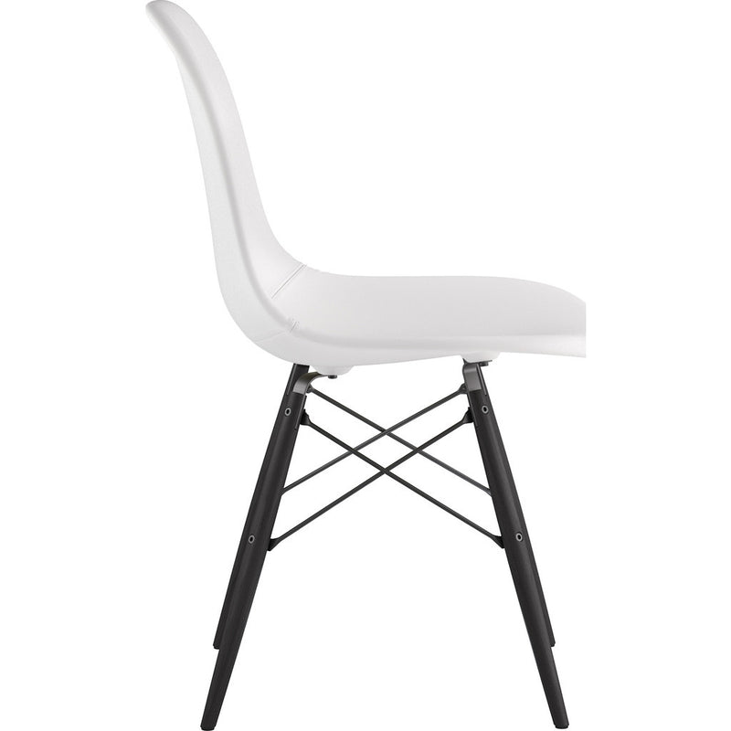 NyeKoncept Mid Century Dowel Side Chair | Milano White/Gunmetal 331010EW3