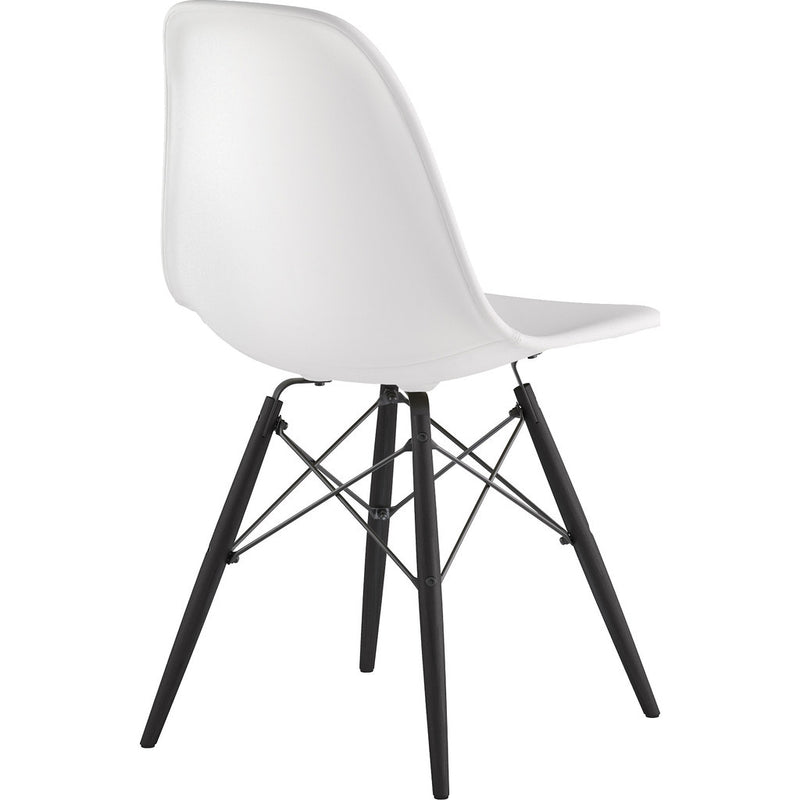 NyeKoncept Mid Century Dowel Side Chair | Milano White/Gunmetal 331010EW3