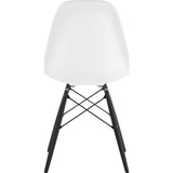 NyeKoncept Mid Century Dowel Side Chair | Milano White/Gunmetal 331010EW3