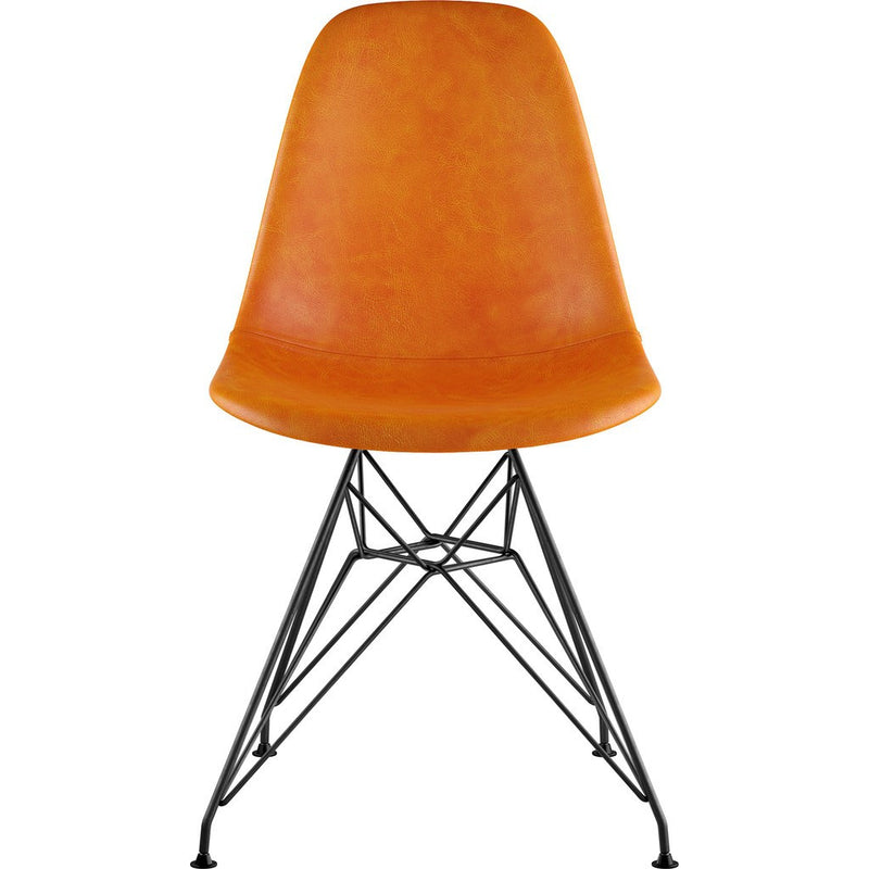 NyeKoncept Mid Century Eiffel Side Chair | Burnt Orange/Gunmetal 331011EM3