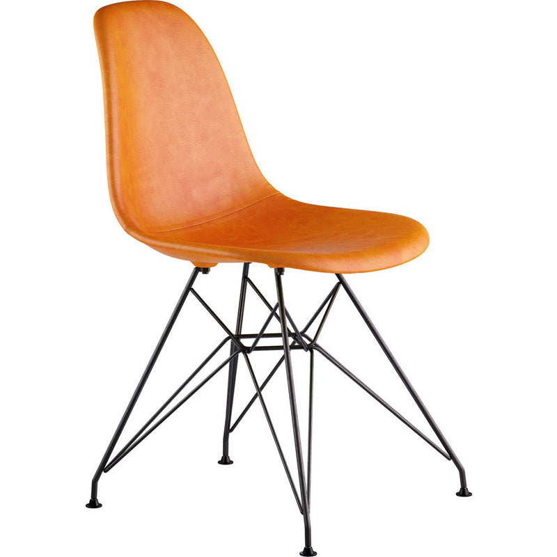 NyeKoncept Mid Century Eiffel Side Chair | Burnt Orange/Gunmetal 331011EM3