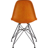 NyeKoncept Mid Century Eiffel Side Chair | Burnt Orange/Gunmetal 331011EM3