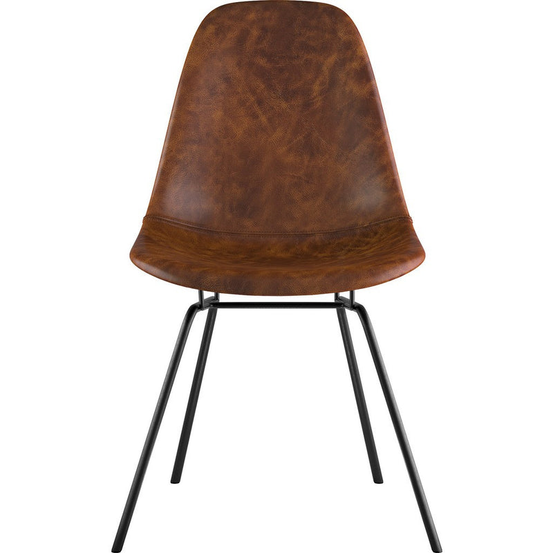 NyeKoncept Mid Century Classroom Side Chair | Weathered Whiskey/Gunmetal 331013CL3