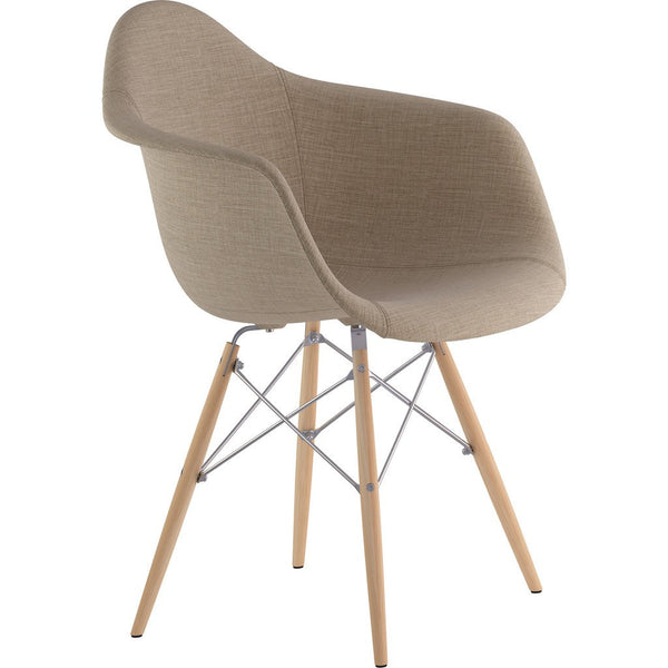 NyeKoncept Mid Century Dowel  Arm Chair | Light Sand/Nickel 332001EW1