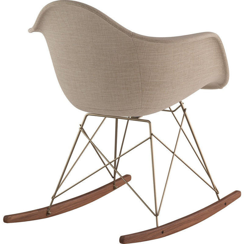 NyeKoncept Mid Century Rocker Chair | Light Sand/Brass 332001RO2