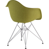 NyeKoncept Mid Century Eiffel Arm Chair | Avocado Green/Nickel 332002EM1