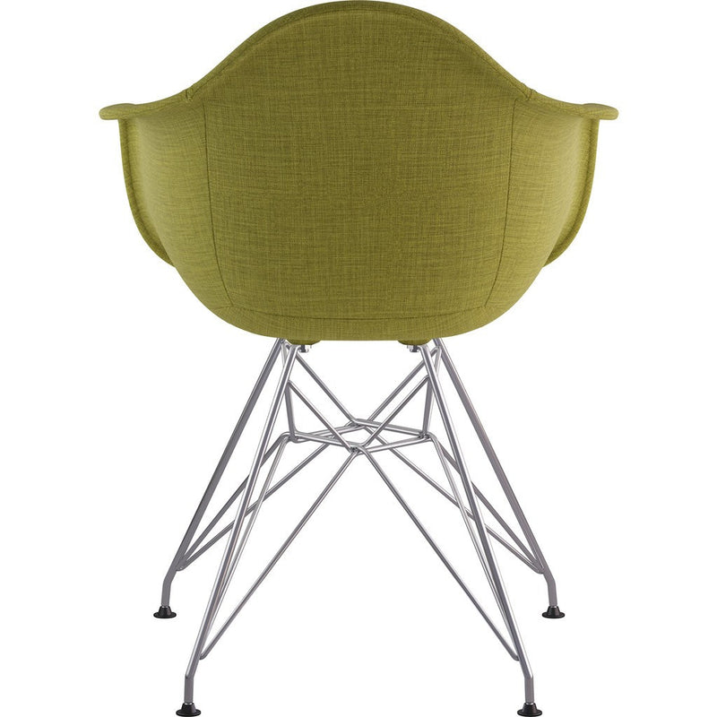 NyeKoncept Mid Century Eiffel Arm Chair | Avocado Green/Nickel 332002EM1