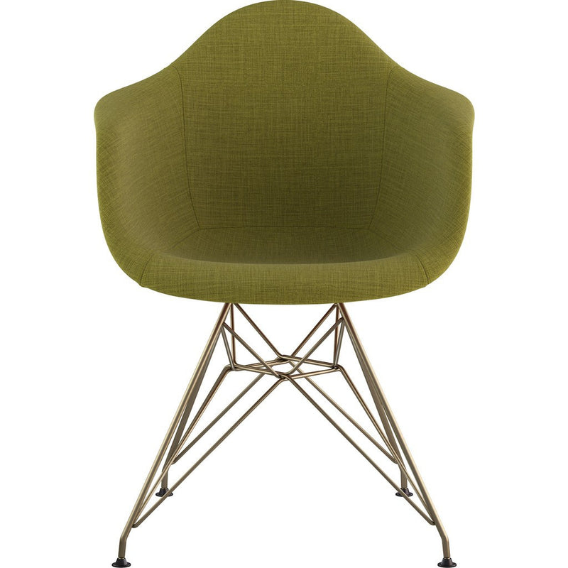 NyeKoncept Mid Century Eiffel Arm Chair | Avocado Green/Brass 332002EM2