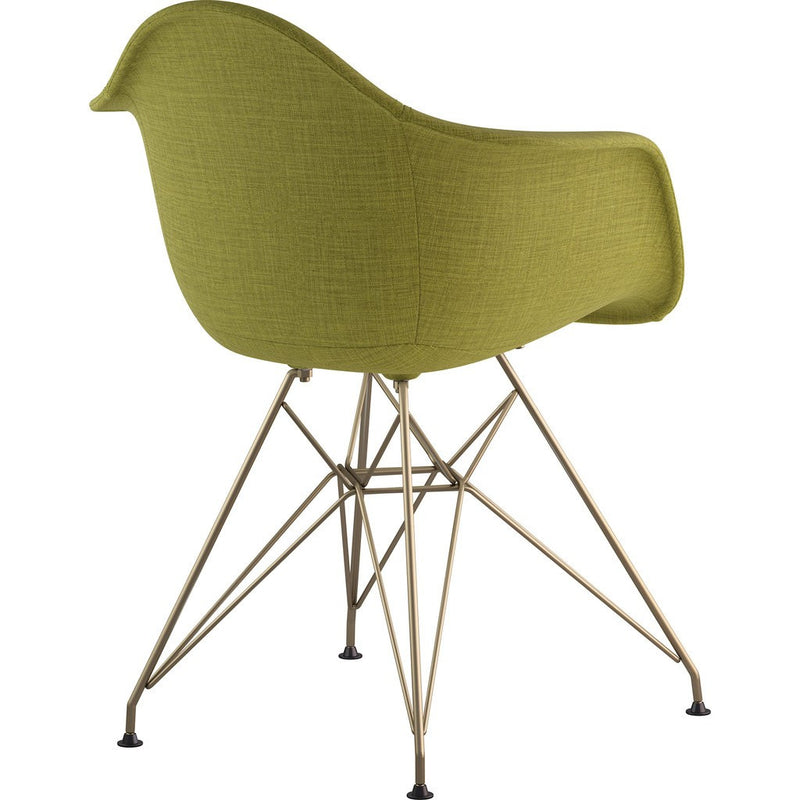 NyeKoncept Mid Century Eiffel Arm Chair | Avocado Green/Brass 332002EM2