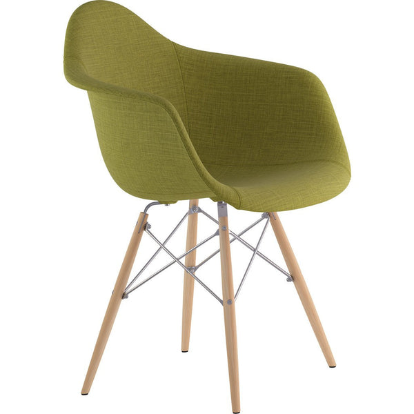 NyeKoncept Mid Century Dowel  Arm Chair | Avocado Green/Nickel 332002EW1