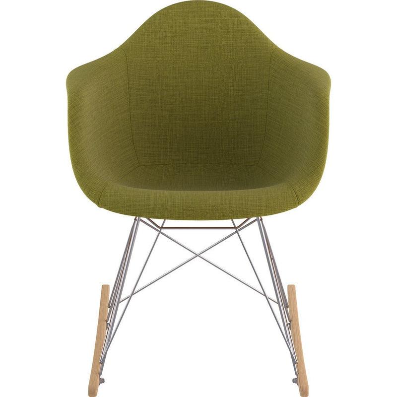 NyeKoncept Mid Century Rocker Chair | Avocado Green/Nickel 332002RO1