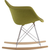 NyeKoncept Mid Century Rocker Chair | Avocado Green/Nickel 332002RO1