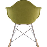 NyeKoncept Mid Century Rocker Chair | Avocado Green/Nickel 332002RO1