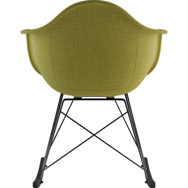 NyeKoncept Mid Century Rocker Chair | Avocado Green/Gunmetal 332002RO3