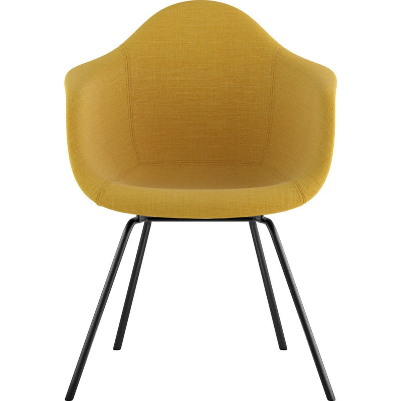 NyeKoncept Mid Century Classroom Arm Chair | Papaya Yellow/Gunmetal 332003CL3