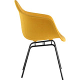 NyeKoncept Mid Century Classroom Arm Chair | Papaya Yellow/Gunmetal 332003CL3