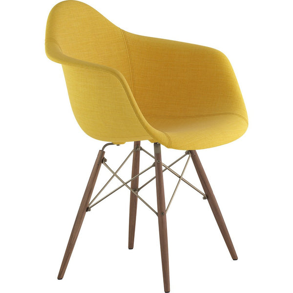 NyeKoncept Mid Century Dowel  Arm Chair | Papaya Yellow/Brass 332003EW2