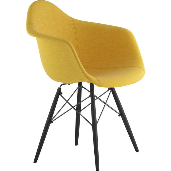 NyeKoncept Mid Century Dowel  Arm Chair | Papaya Yellow/Gunmetal 332003EW3