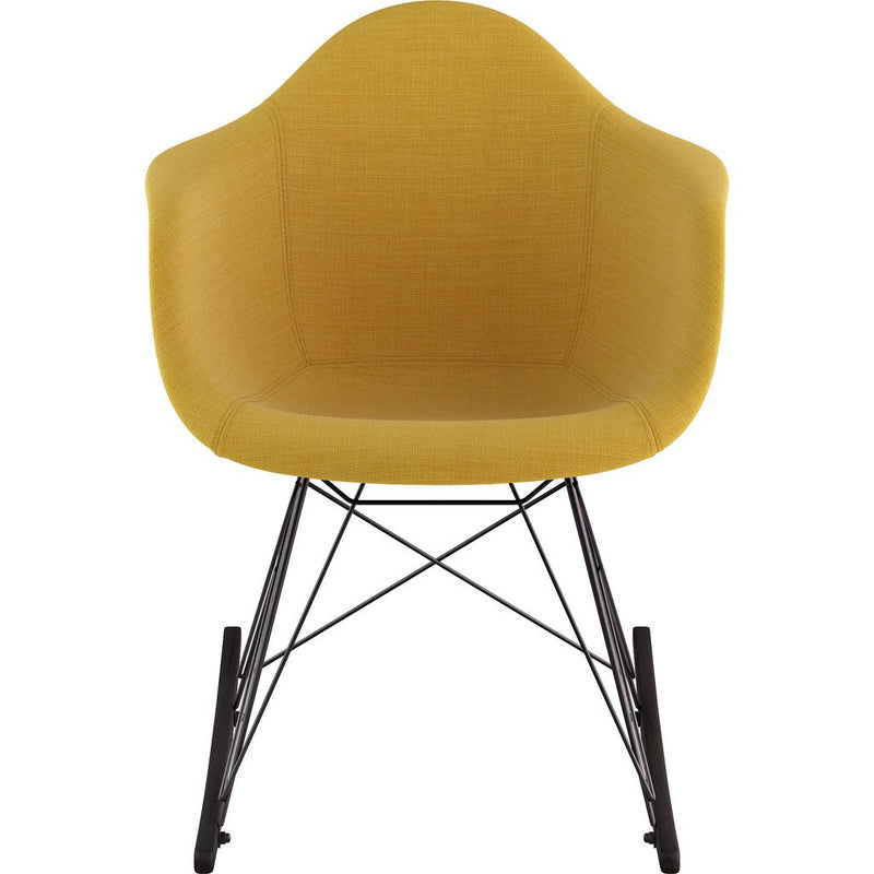 NyeKoncept Mid Century Rocker Chair | Papaya Yellow/Gunmetal 332003RO3