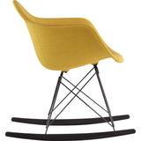 NyeKoncept Mid Century Rocker Chair | Papaya Yellow/Gunmetal 332003RO3