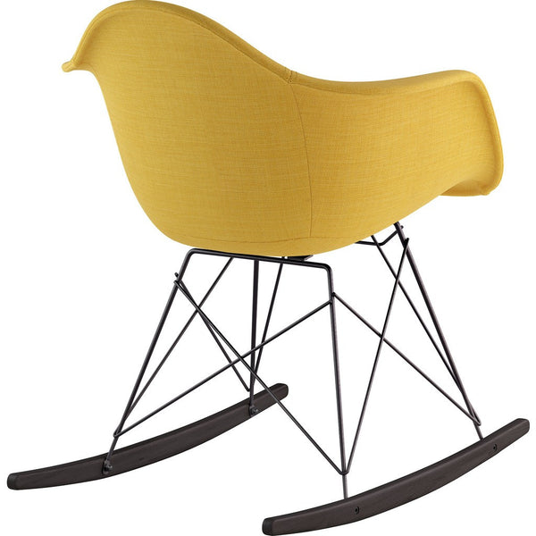 NyeKoncept Mid Century Rocker Chair | Papaya Yellow/Gunmetal 332003RO3