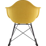 NyeKoncept Mid Century Rocker Chair | Papaya Yellow/Gunmetal 332003RO3