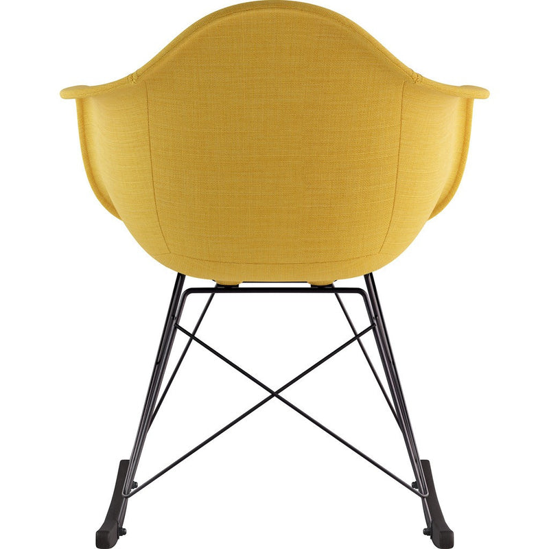 NyeKoncept Mid Century Rocker Chair | Papaya Yellow/Gunmetal 332003RO3