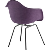 NyeKoncept Mid Century Classroom Arm Chair | Plum Purple/Gunmetal 332005CL3