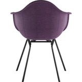 NyeKoncept Mid Century Classroom Arm Chair | Plum Purple/Gunmetal 332005CL3