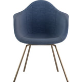 NyeKoncept Mid Century Classroom Arm Chair | Dodger Blue/Brass 332006CL2