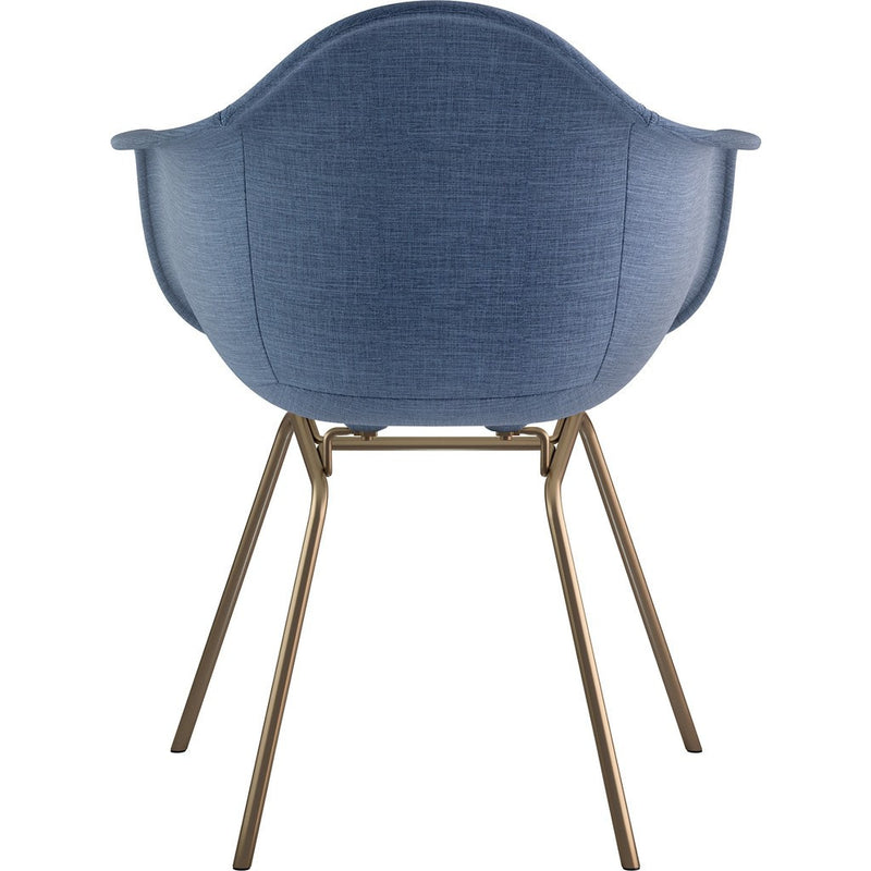 NyeKoncept Mid Century Classroom Arm Chair | Dodger Blue/Brass 332006CL2