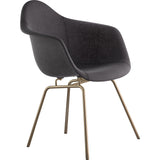 NyeKoncept Mid Century Classroom Arm Chair | Charcoal Gray/Brass 332008CL2