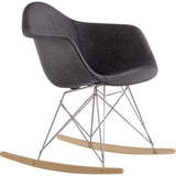 NyeKoncept Mid Century Rocker Chair | Charcoal Gray/Nickel 332008RO1