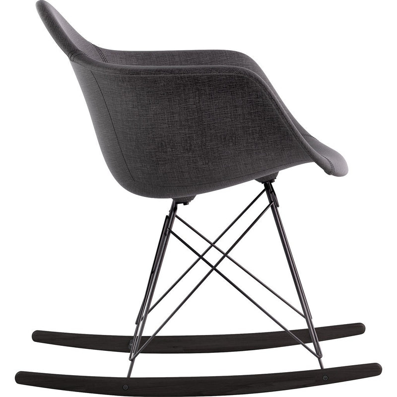 NyeKoncept Mid Century Rocker Chair | Charcoal Gray/Gunmetal 332008RO3