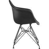 NyeKoncept Mid Century Eiffel Arm Chair | Milano Black/Gunmetal 332009EM3